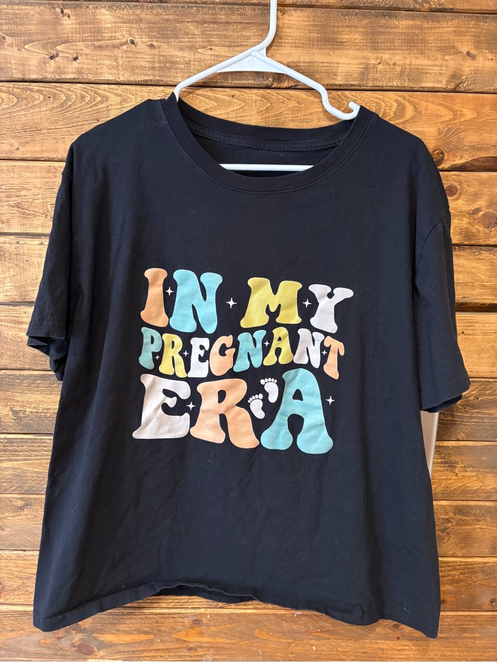 Black Maternity Graphic Tee - 'In My Pregnant Era' Tshirt XL